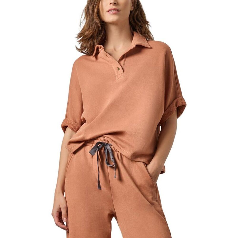 Lilla P Womens Oversized Terry Polo